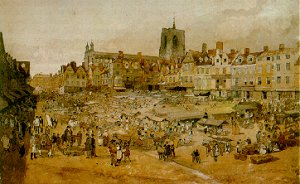 Norwich Market Place by John Sell Cotman (Abbot Hall Art Gallery, Kendal)
